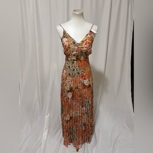 Jessica Simpson Floral V-Neck Maxi Dress in Multi-Color
